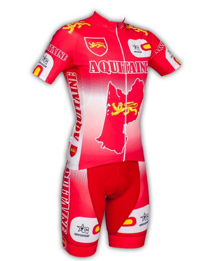 Ensemble cycliste GVT Aquitaine Bike + chaussettes cyclistes