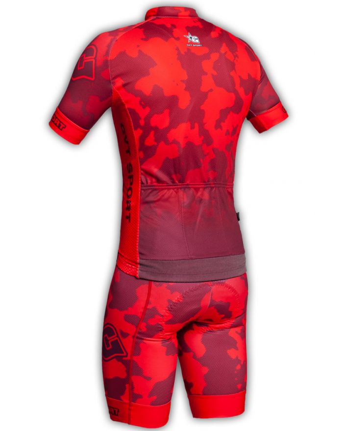 Tenue cycliste GVT Red Star + Paire de gants et chaussettes Cycliste