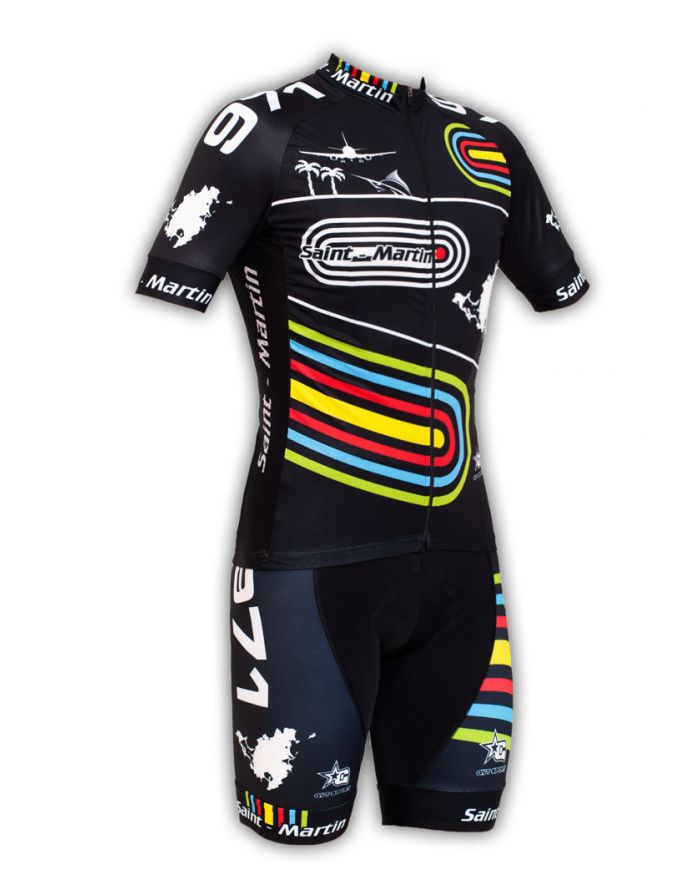 Tenue cycliste GVT Saint Martin Bike Black + chaussettes cycliste