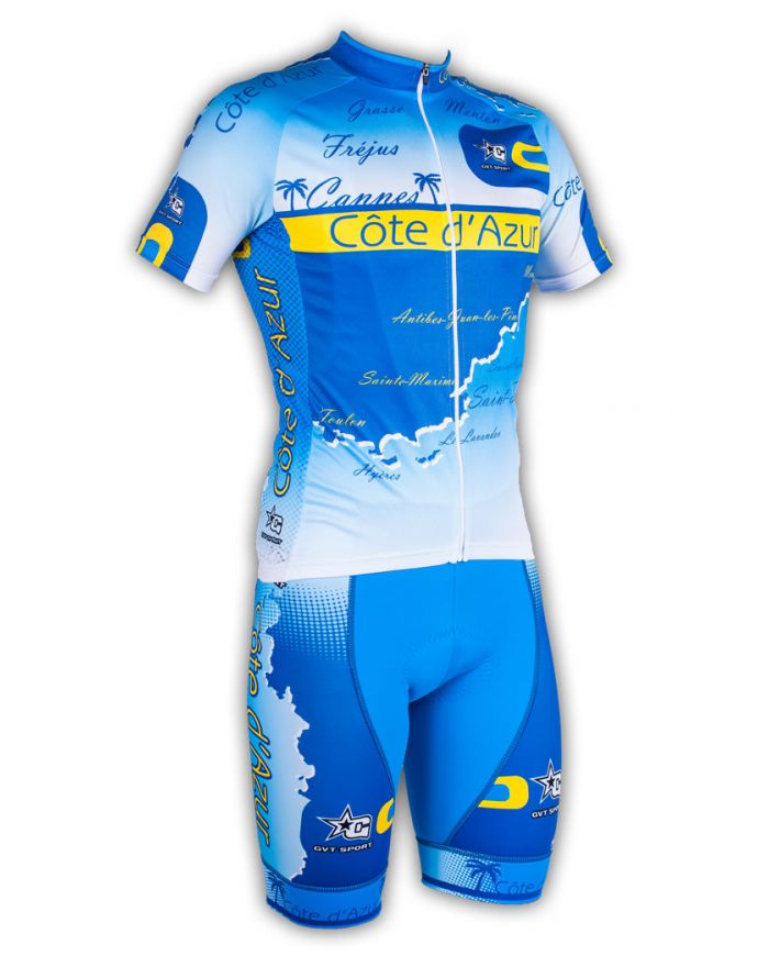 Ensemble cycliste GVT Côte d'Azur + Chaussettes Cycliste