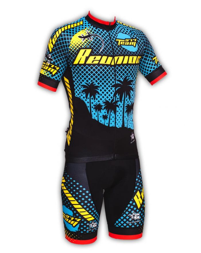 Ensemble cycliste GVT Reunion Team 974 + Chaussettes Cycliste