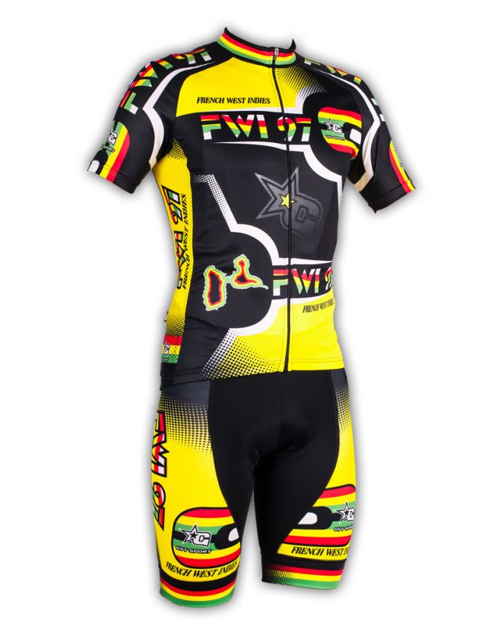 Ensemble cycliste GVT FWI Guadeloupe + Chaussettes Cycliste