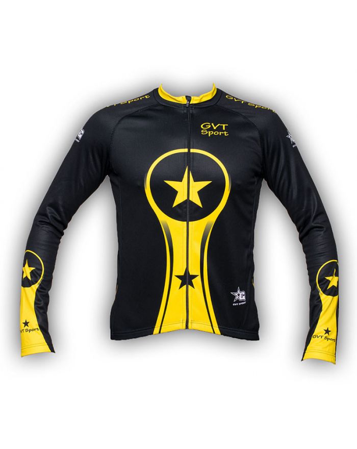 Maillot Cyclisme Manche Longue Yellows Stars