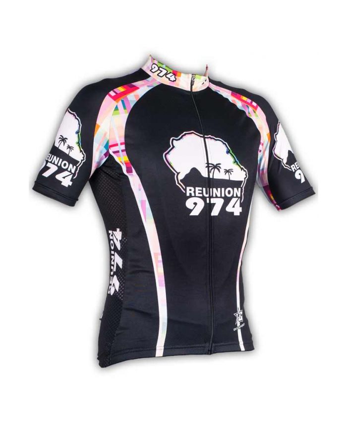Maillot de vélo GVT Reunion 974 noir