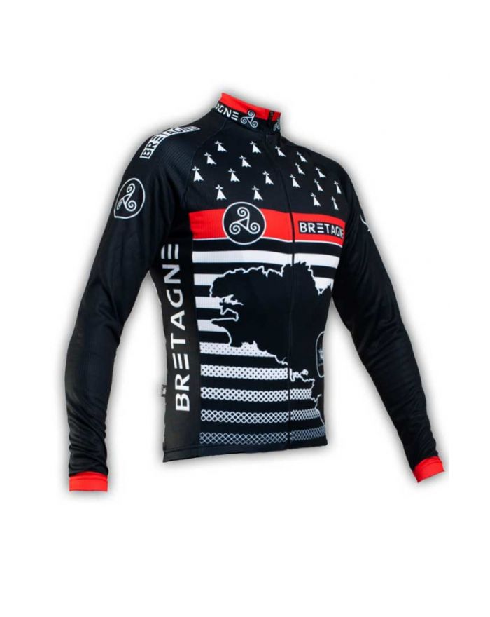 Maillot cycliste à manche longue GVT Bretagne