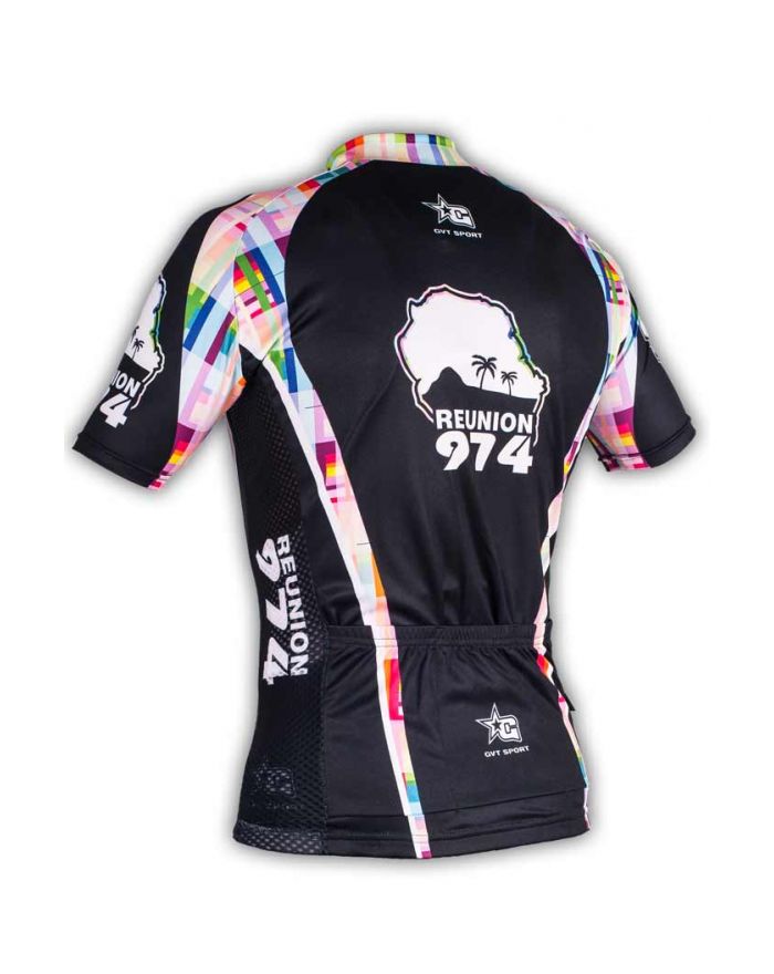 Maillot de vélo GVT Reunion 974 noir