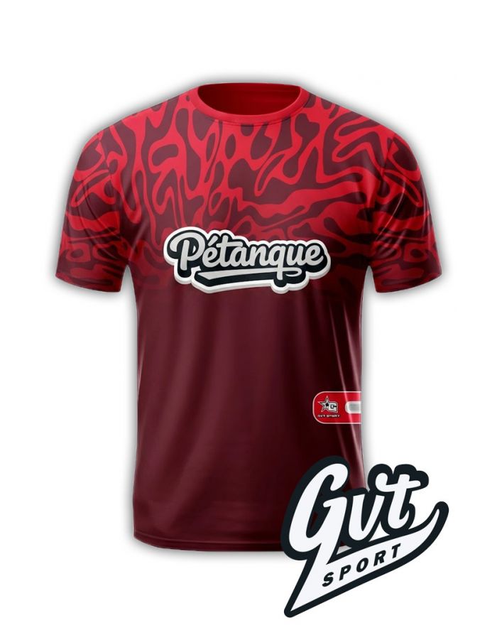 Tee-Shirt GVT Pétanque Homme "LAISSE FAIRE LE PRO" Rouge