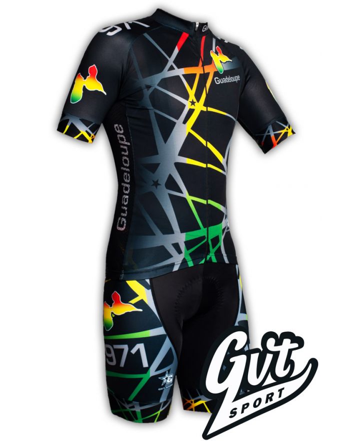 Tenue cycliste GVT Guadeloupe Bike + Paire de gants et chaussettes Cycliste
