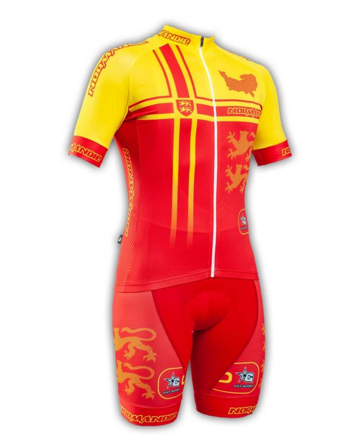 Tenue cycliste GVT Normandie Cyclisme + Paire de gants et chaussettes Cycliste