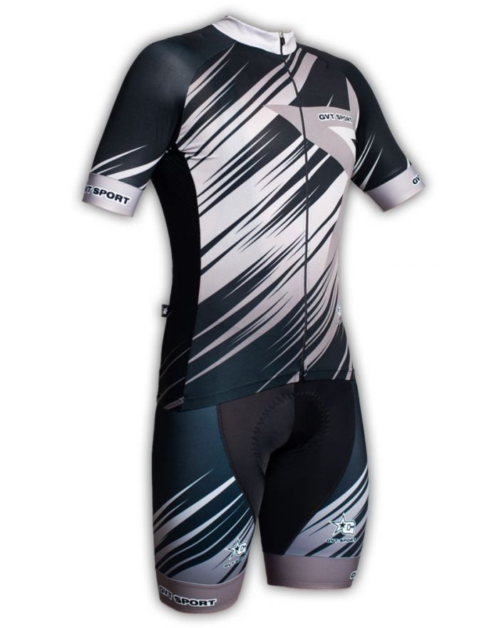 Tenue cycliste GVT Silver Bike + Paire de gants et chaussettes Cycliste