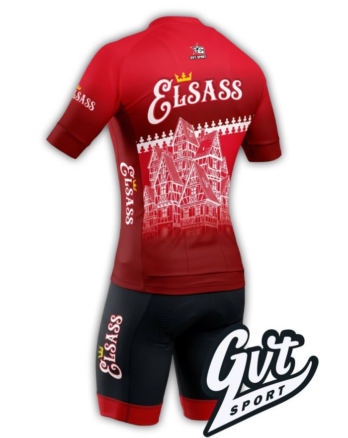 Tenue cycliste GVT Sport Elsass Cyclo + Paire de gants et chaussettes cycliste