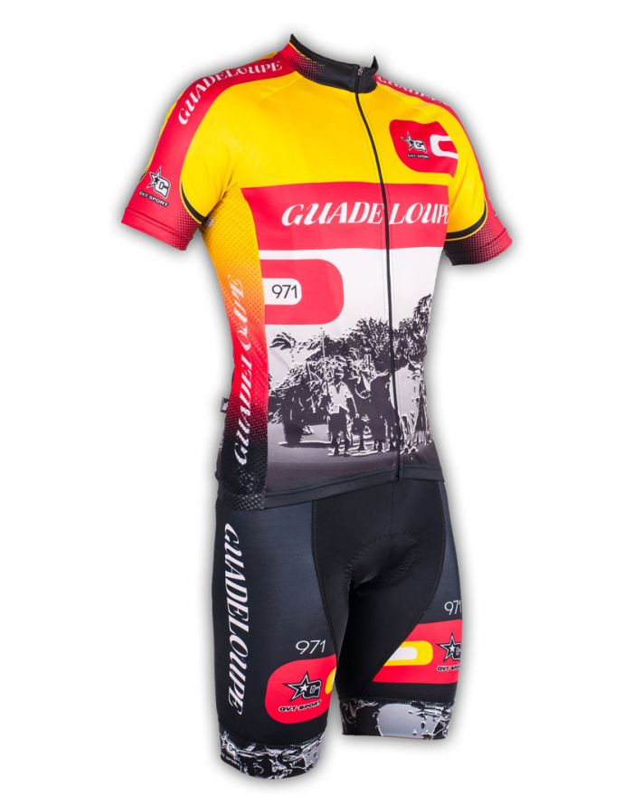 Ensemble cycliste GVT Guadeloupe 971 + chaussettes cyclistes