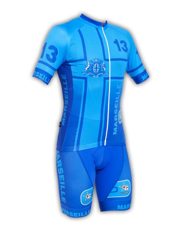 Tenue cycliste GVT Marseille Bike + Paire de gants et chaussettes cycliste