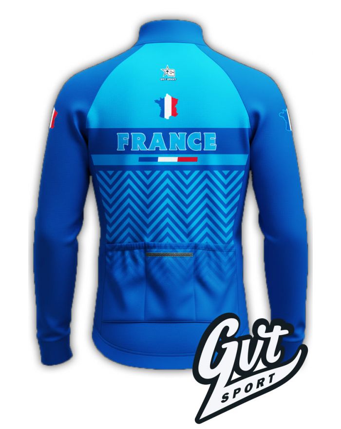 Veste Thermique GVT SPORT France Bleu