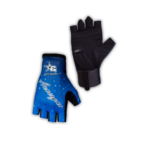 Paire de gants cycliste proline GVT Auvergne bleu