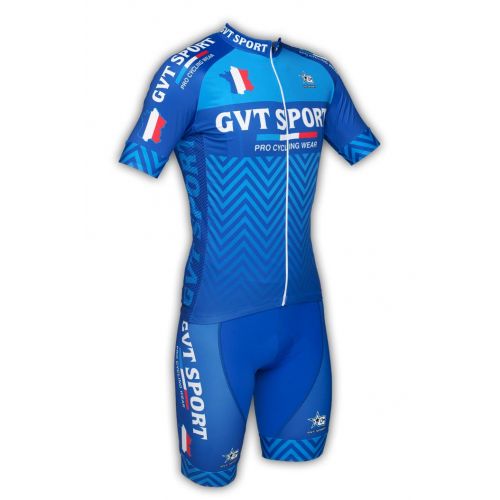Ensemble cycliste GVT Sport Bleu +Chaussettes cycliste