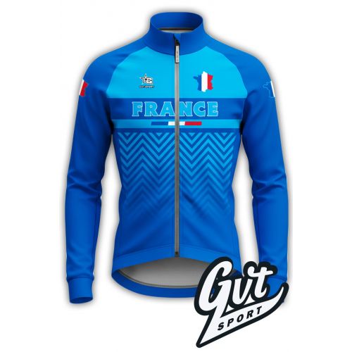 Veste Thermique GVT SPORT France Bleu