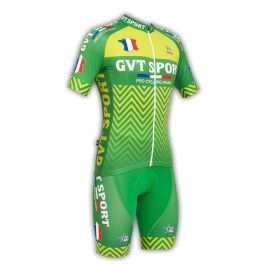 Maillot cycliste Cyclo Fonsorbais Vintage Jersey vert blanc 70'S Acrylique - M