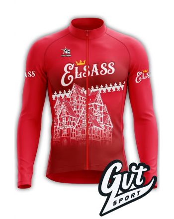 Maillot de vélo à manches longues Gvt Sport Elsass-Alsace