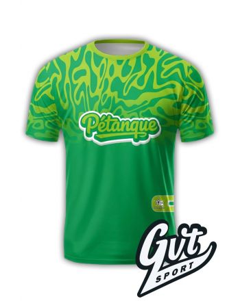 Tee-Shirt GVT Pétanque Homme "LAISSE FAIRE LE PRO" Vert