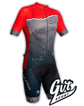 Tenue cycliste GVT Alpe d'Huez + Paire de gants et chaussettes Cycliste