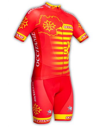 Tenue cycliste GVT Occitanie Vélo + Paire de gants et chaussettes Cycliste
