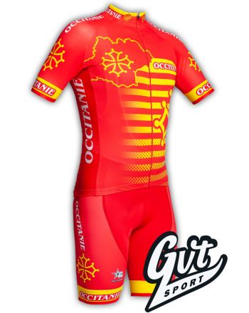 Tenue cycliste GVT Occitanie Vélo + Paire de gants et chaussettes Cycliste