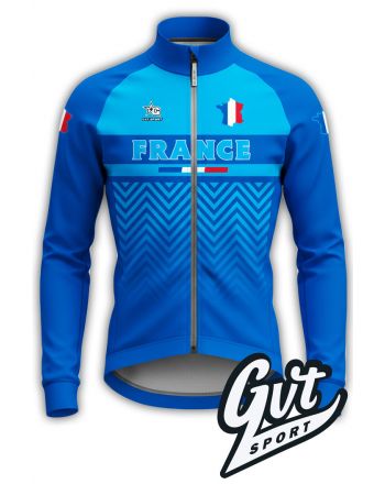Veste Thermique GVT SPORT France Bleu