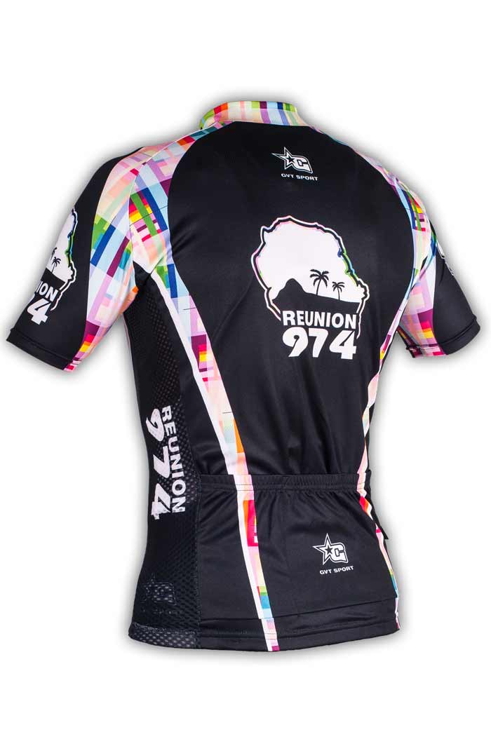Maillot cyclisme original GVT Reunion 974 noir