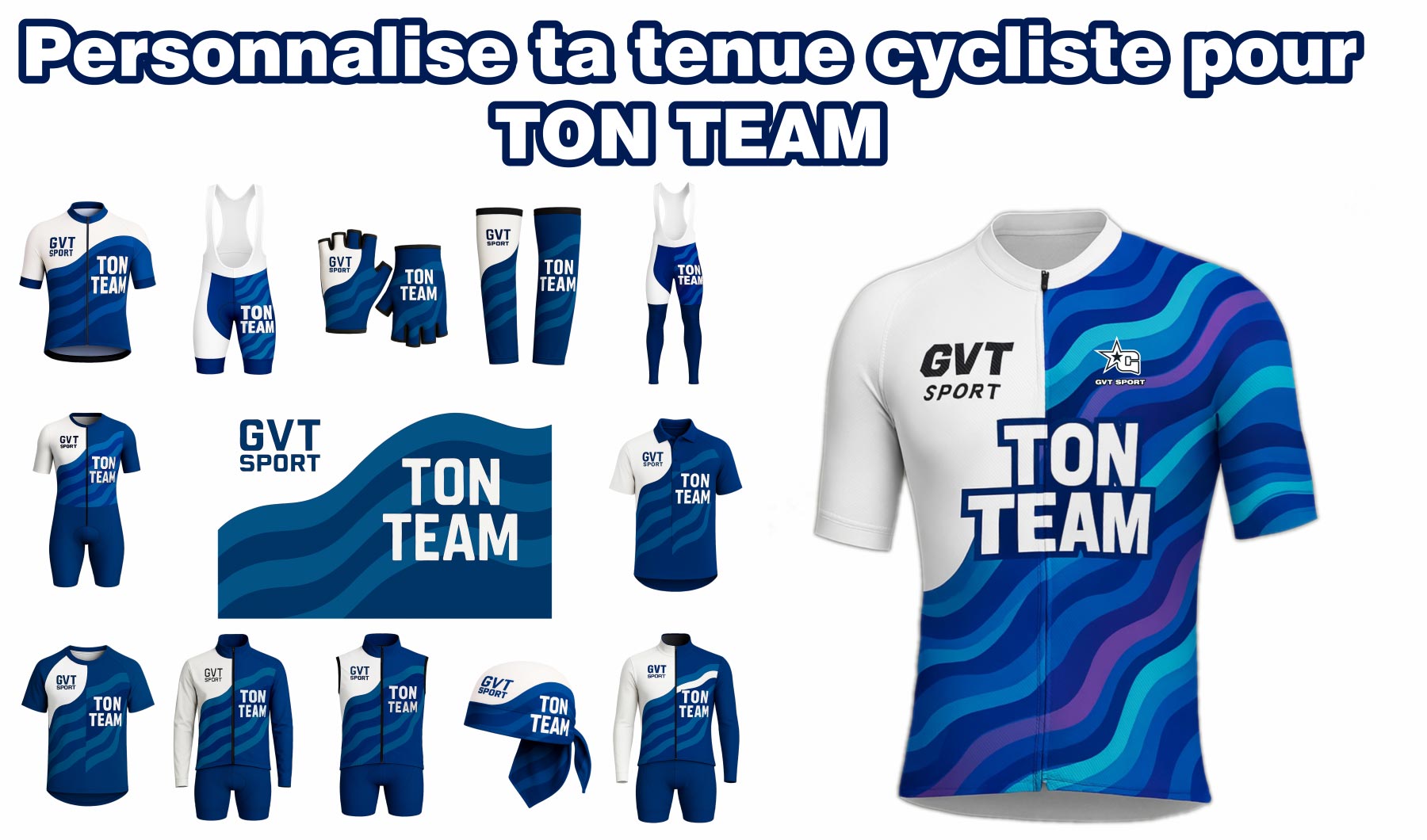 Maillot cycliste personnalisé GVT SPORT